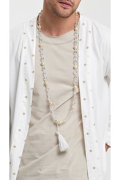 rammers White Kimono - 100% Sile Cloth Fabric