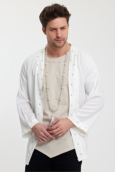 rammers White Kimono - 100% Sile Cloth Fabric