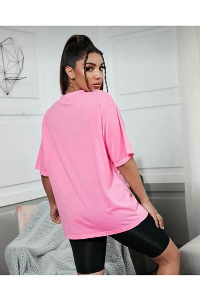 BYMEER Μπλουζάκι ροζ Garfield Printed Crew Neck Oversize