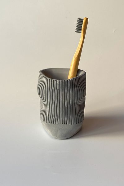 sin istanbul Wavy Toothbrush Holder Gray