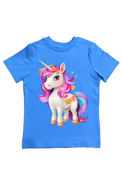 UNICORN bumbac imprimat tesatura din bumbac pieptanat vara tricou copii