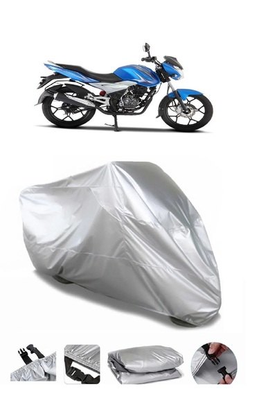 AUTOLION Bajaj Discover 125 ST Gray Motorcycle Tarpaulin Premium Quality