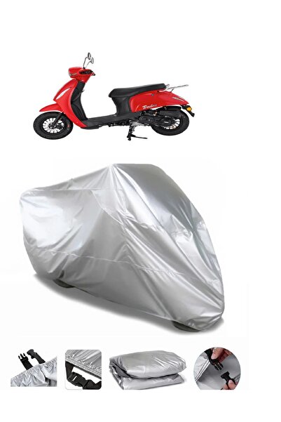 AUTOLION Kanuni Trodon XS 125 قماش مشمع للدراجات النارية باللون الرمادي عالي ...