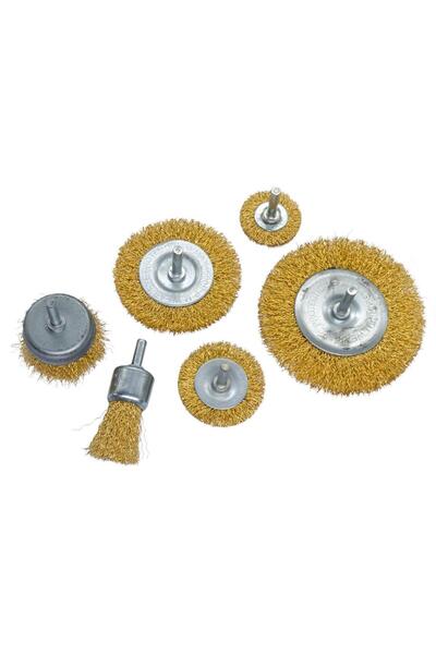 Titi 6057 طقم فرشاة سلك فولاذي دائري 6 قطع