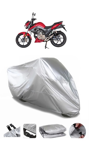 AUTOLION مشمع دراجة نارية باللون الرمادي من Mondial 125 Drift L عالي الجودة