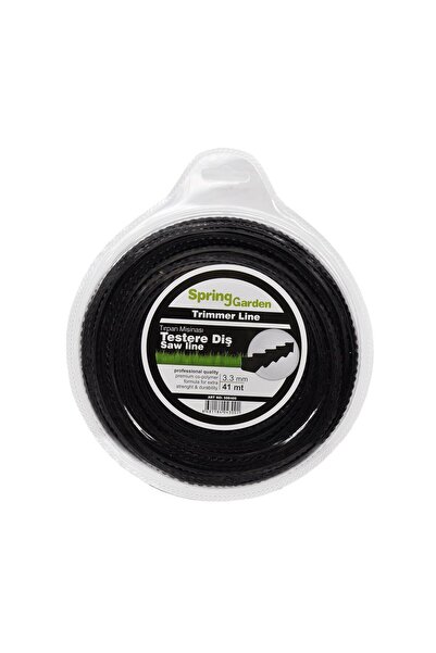 SPRING GARDEN Motorlu Tırpan Misinası 3,3 Mm Testere Diş 41mt (diken, Ot, Çim...