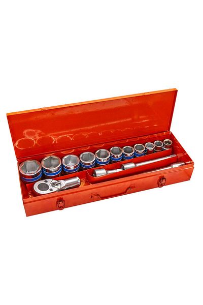 Titi 6056 3/4" 6 Corner Socket Wrench Set 16 Pieces (With Metal Box)