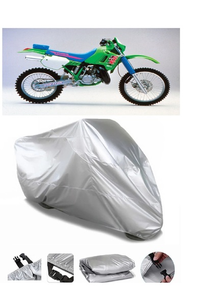 AUTOLION Kawasaki KDX 200 Gray Motorcycle Tarpaulin Premium Quality