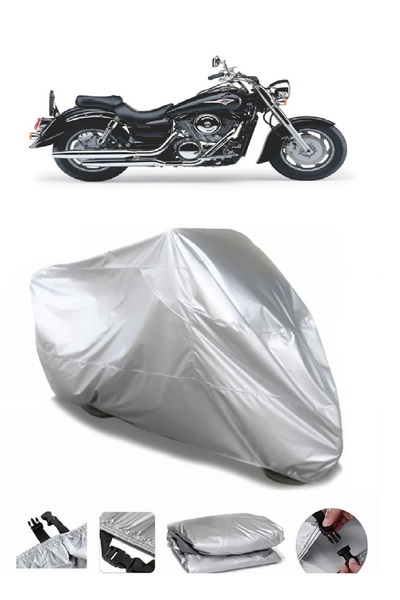 AUTOLION Kawasaki VN 1600 Gray Motorcycle Tarpaulin Premium Quality