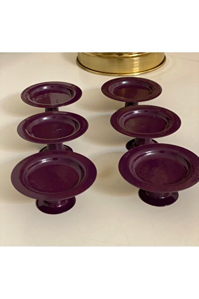 Elzem DECORATIVE PURPLE COLOR 6-PIECE MAKARON STOVE