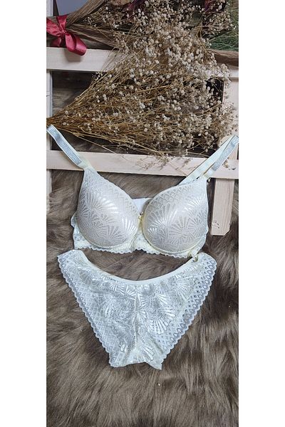 SATTENS Stoned Lace Supported Bra Set