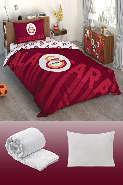 Taç Galatasaray Kırmızı Lisanlı 5 Parça Tek Kişilik Uyku Seti