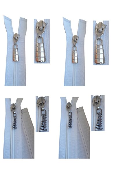 U5 FASHION 55 santim plastik dişli fermuar 2 adet farklı başlık 2 adet farklı...