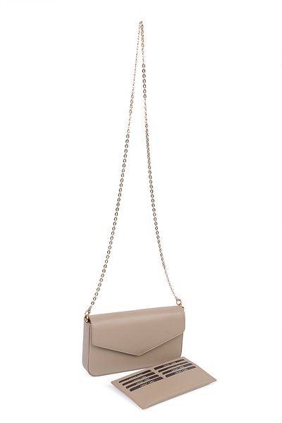 Ysmn Genuine Leather Chain Shoulder Bag Mink YC012056DRL