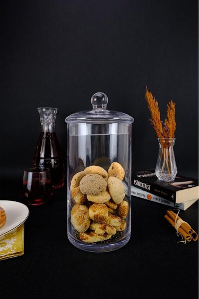 Digithome Single Glass Lid Food Storage Container Jar Transparent 25.5 Cm – KV.SLN.004 C1-1-288