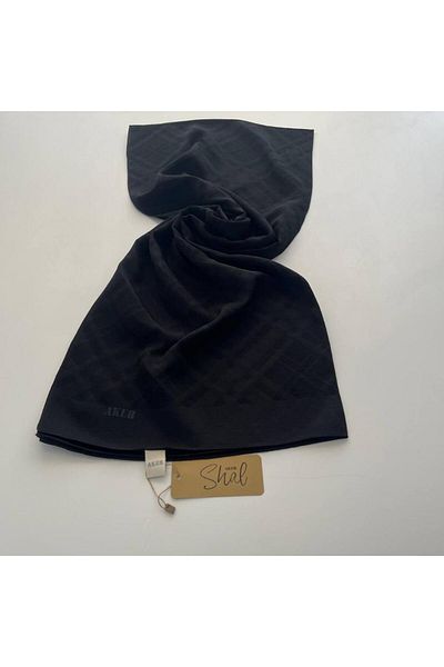 Aker Black Plaid Shawl