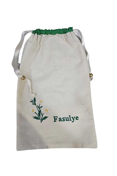 shules collection Daisy Embroidered Dry Food Pouch & Bag (6 Pieces)