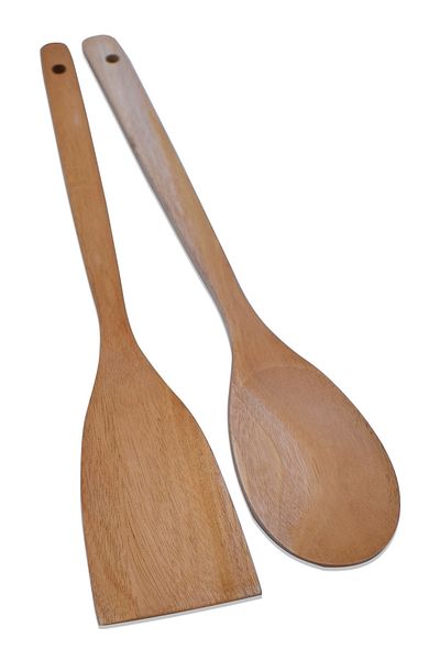 Hedicaret Wooden Spatula and Spoon Set Double Indonesian Trees