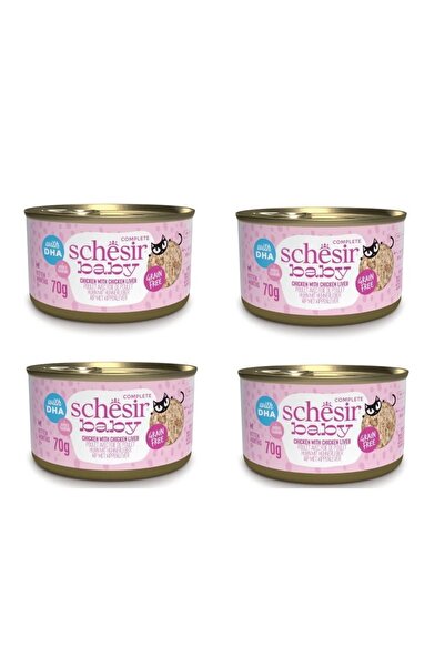 Schesir Baby Cat Tavuk ve Ciğerli Yavru Kedi Konservesi 70 Gr. X 4 Adet