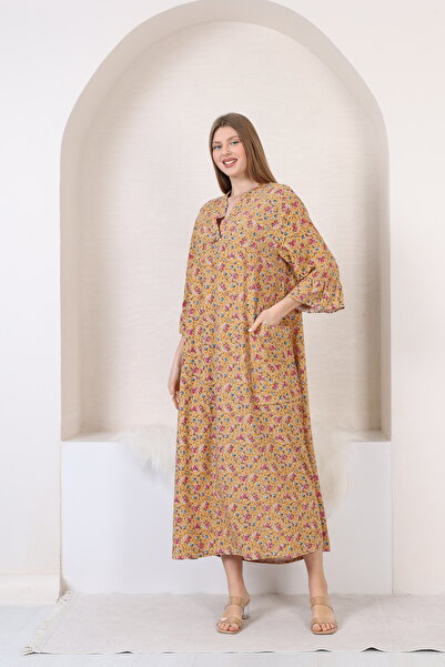 mervemoda Women's large King size woven dress