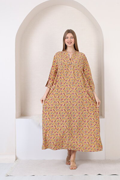 mervemoda Women's large King size woven dress