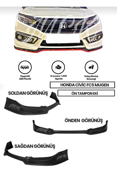 Honda Civic Fc5 Mugen Makyajlı Ön Ek (plastik)