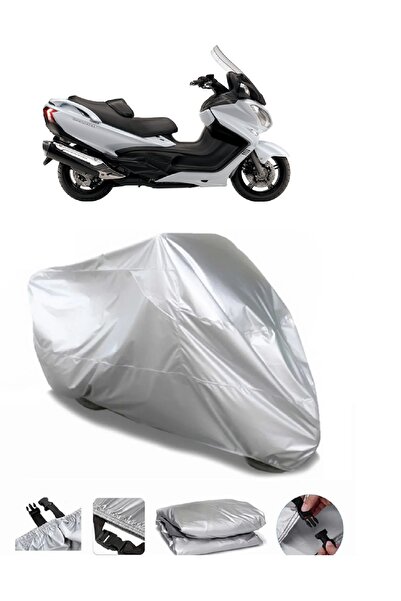 CoverPlus ماركة سوزوكي بورجمان AN 650 ABS رمادية مقاومة للماء للدراجات النارية
