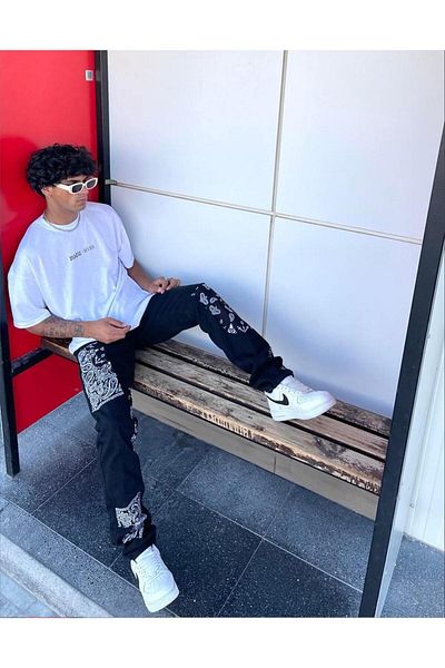 BPM Vip Bandana Design Men's Jeans