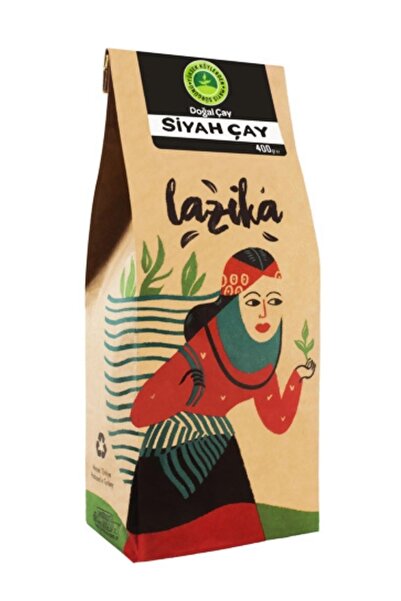 LAZİKA Doğal Siyah Çay (400 g)-İlk Hasat,Mayıs Çayı,2.5 Yaprak,Tozsuz Çay,Çamlıhemşin Çayı