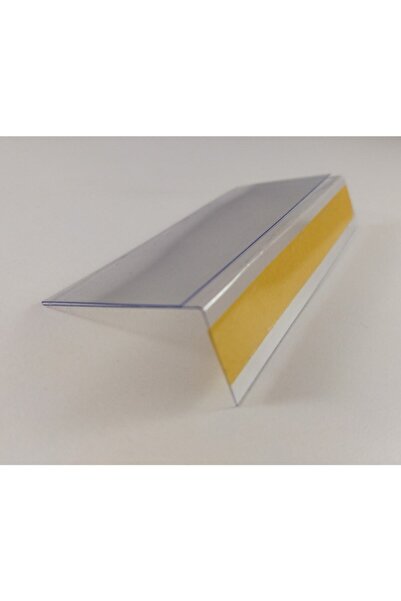 DamgaMarket Pvc Yapışkanlı Açılı Raf Fiyat Etiketliği 6cm X 10 Cm - 50'li Pak...