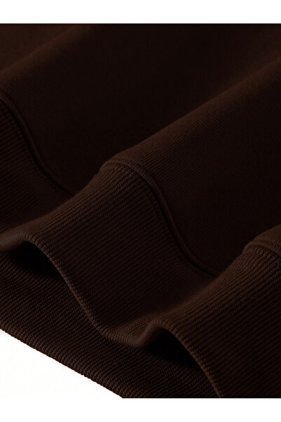 Mad&Calf Φούτερ Unisex Crew Neck Skeleton με στάμπα Oversize Loose Cut Fleece φούτερ