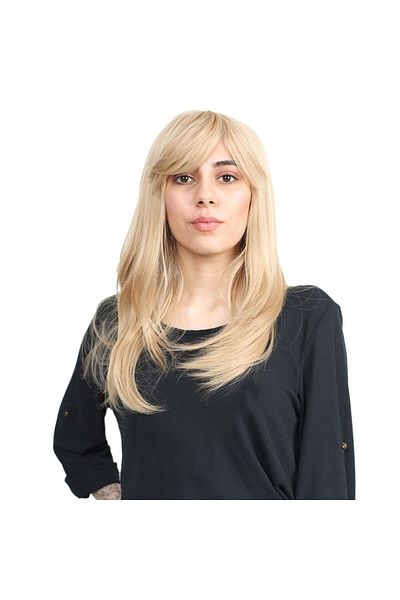 KONAK PERUK Medium Size Fiber Synthetic Wig - Straight Perch and Honey Foam