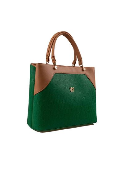 Levidor Green Tan Monogram Women's Handbag