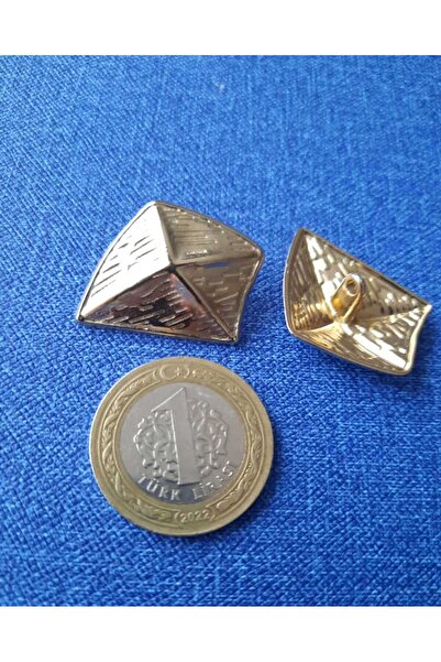 İMREN AKSESUAR Buton metalic placat cu curea auriu deschis cu design special 3 cm 1 pachet 4 bucăți