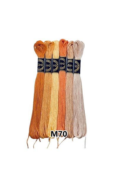 EleganTShoP Airo Muline Etamine Cotton Embroidery Thread Set of 6