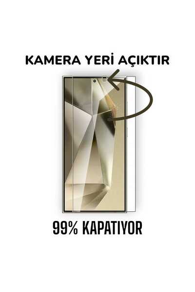 NANOSPACE Samsung Galaxy S24 Ultra İle Uyumlu Nano Esnek Cam Ekran Koruyucu (...