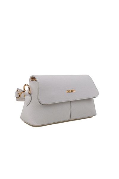 Armine White Plain Women's Medium Size Classic Handbag