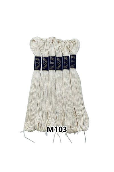 EleganTShoP Airo Muline Etamine Cotton Embroidery Thread Set of 6