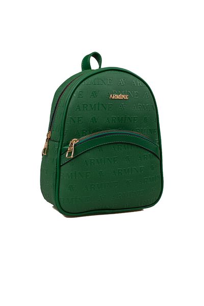 Armine Green Women's Laser Printed Medium Size Backpack