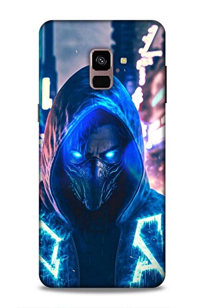 Lopard حافظة هدايا لهاتف سامسونج جالاكسي A8 بلس 2018 مارا هاي فاي 16 باللون الأسود هاكر باللون الأزرق الداكن