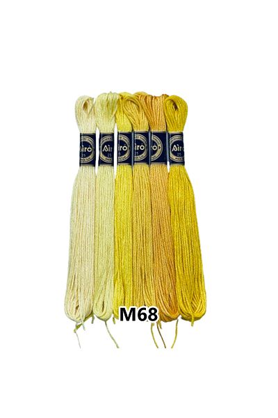 EleganTShoP Airo Muline Etamine Cotton Embroidery Thread Set of 6