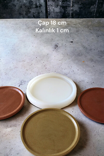 Milinza Dekoratif Tabak Kalıbı, Taş tozu, Beton Harcı, Alçı Döküm Kalıbı (1 Adet)