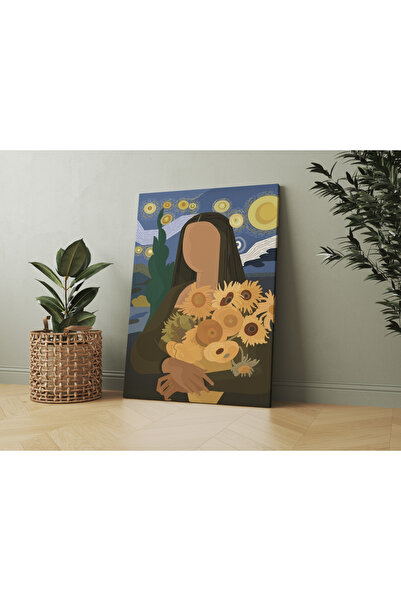 RUGSMODERN Kanvas Tablo Mona Lisa Temalı