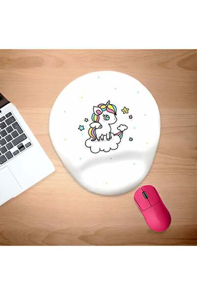 UcuruStore Pad de mouse oval cu suport pentru încheietura mâinii, cu unicorn ...