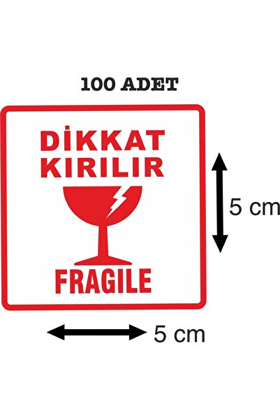 SIRADIŞI REKLAM PAŽNJA: LOMLJIVO OZNAKA 5CM 100 KOMADA