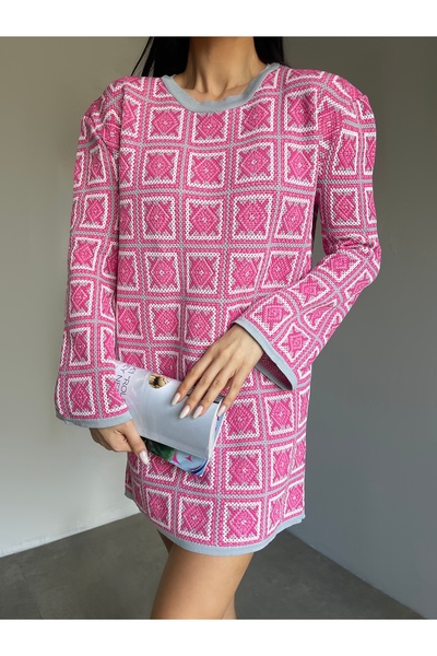 Gallogi ethnic patterned tunic dress