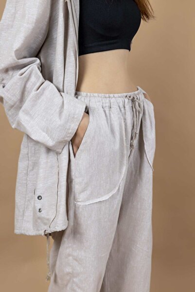 SARE ERKMEN λινό παντελόνι