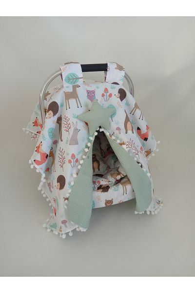 Wenaris Double Sided Stroller Cover, Stroller Cushion, Stroller Sheet, 3 Pieces