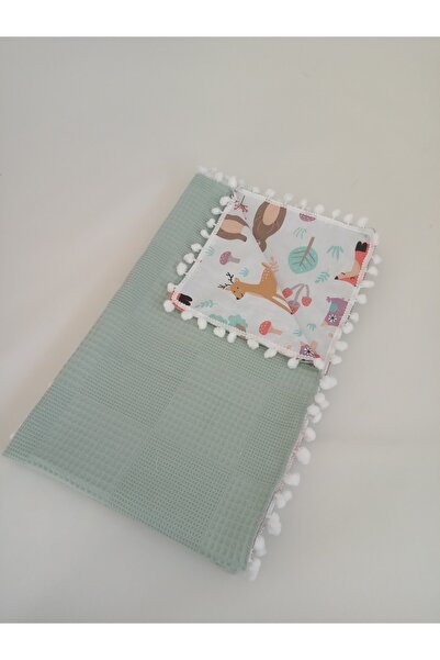 Wenaris 100% Cotton Multi-Purpose Double Layer Pique/Muslin Blanket (90X110)