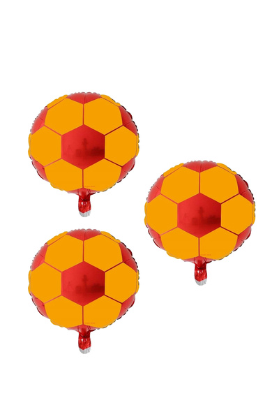 LOTUS PARTY Yellow Red Football Ball Foil Balloon - Fan Team Birthday Balloon...